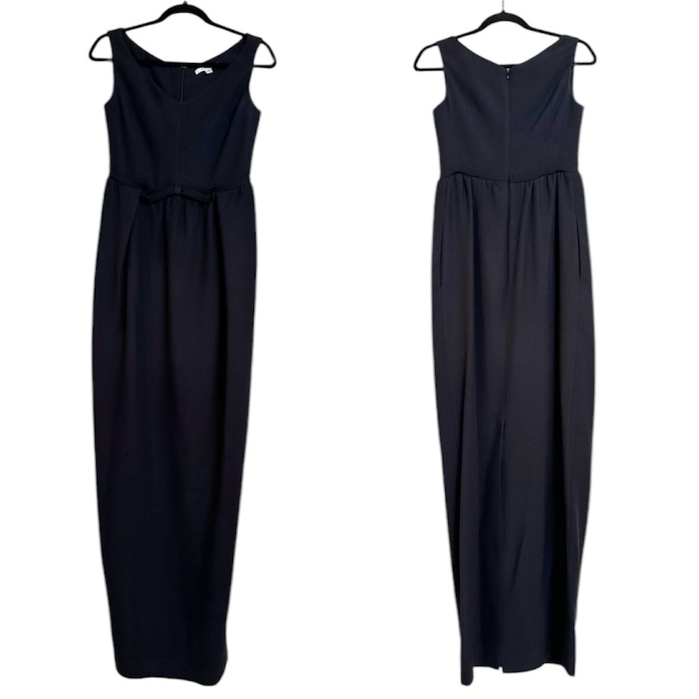 CARVEN Formal Elegant Black Tie Bow Detail Gown Size FR 38 or US 6